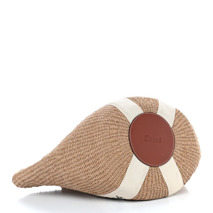 Chloe Raffia Medium Woody Tote White 3 of 11