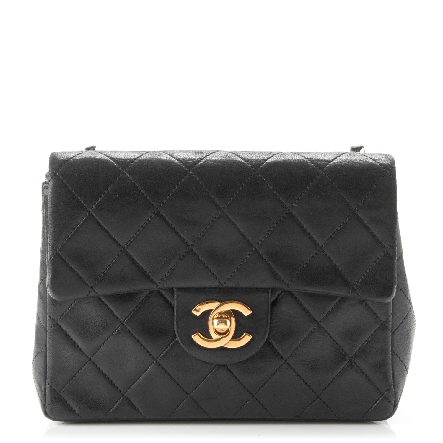 Chanel Lambskin Quilted Mini Square Flap Black 1 of 11