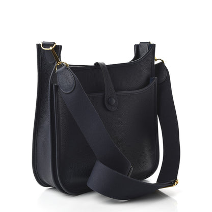 Hermes Taurillon Clemence Evelyne III PM Bleu Nuit 3 of 10