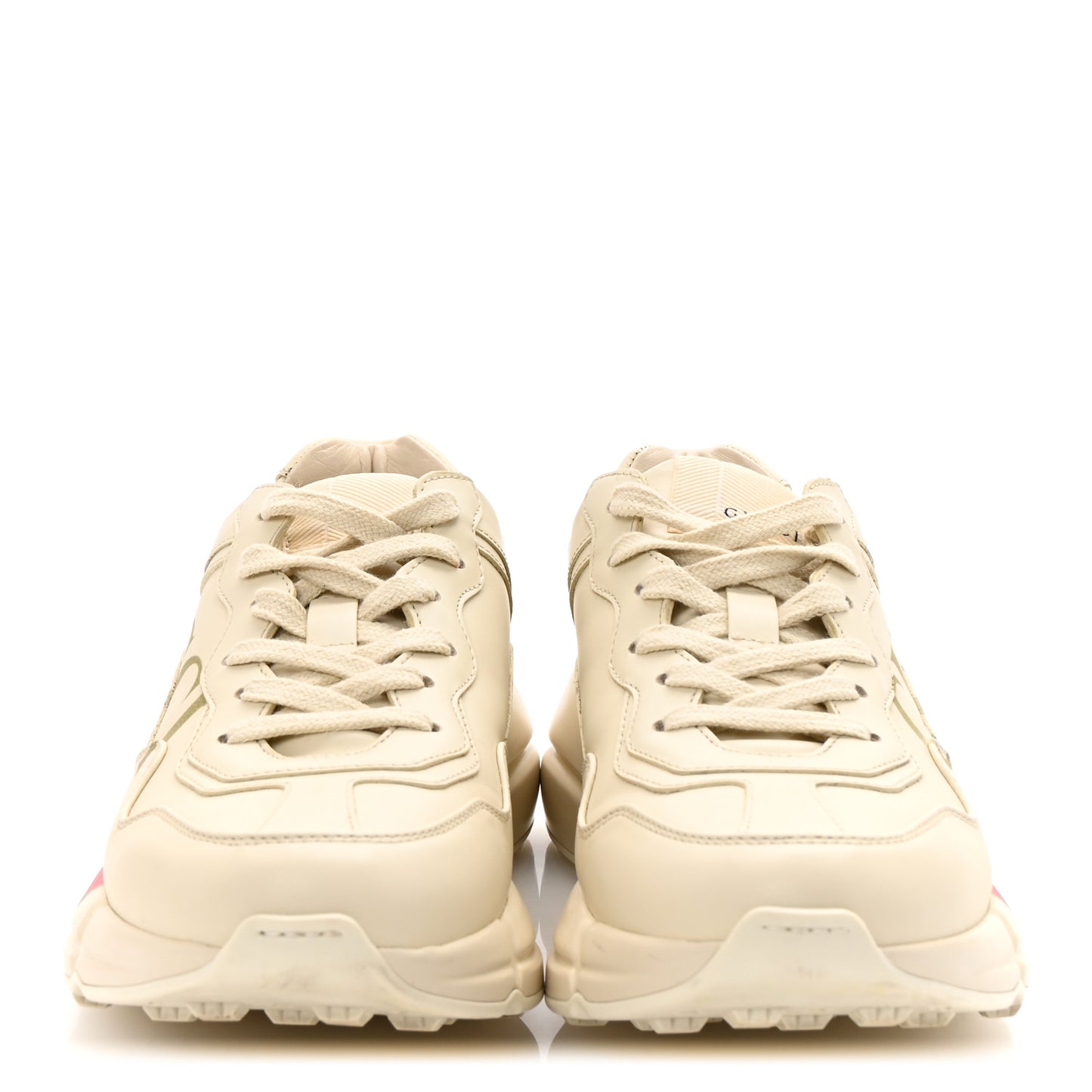 Calfskin Logo Womens Rhyton Sneakers 37 Ivory