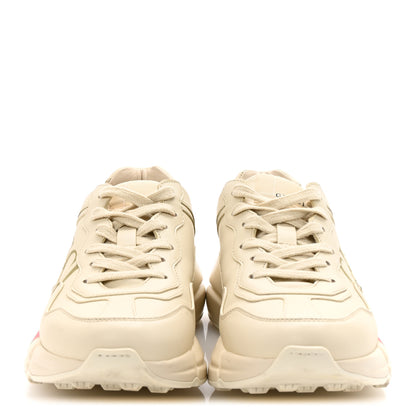 Gucci Calfskin Logo Womens Rhyton Sneakers 37 Ivory 3 of 10