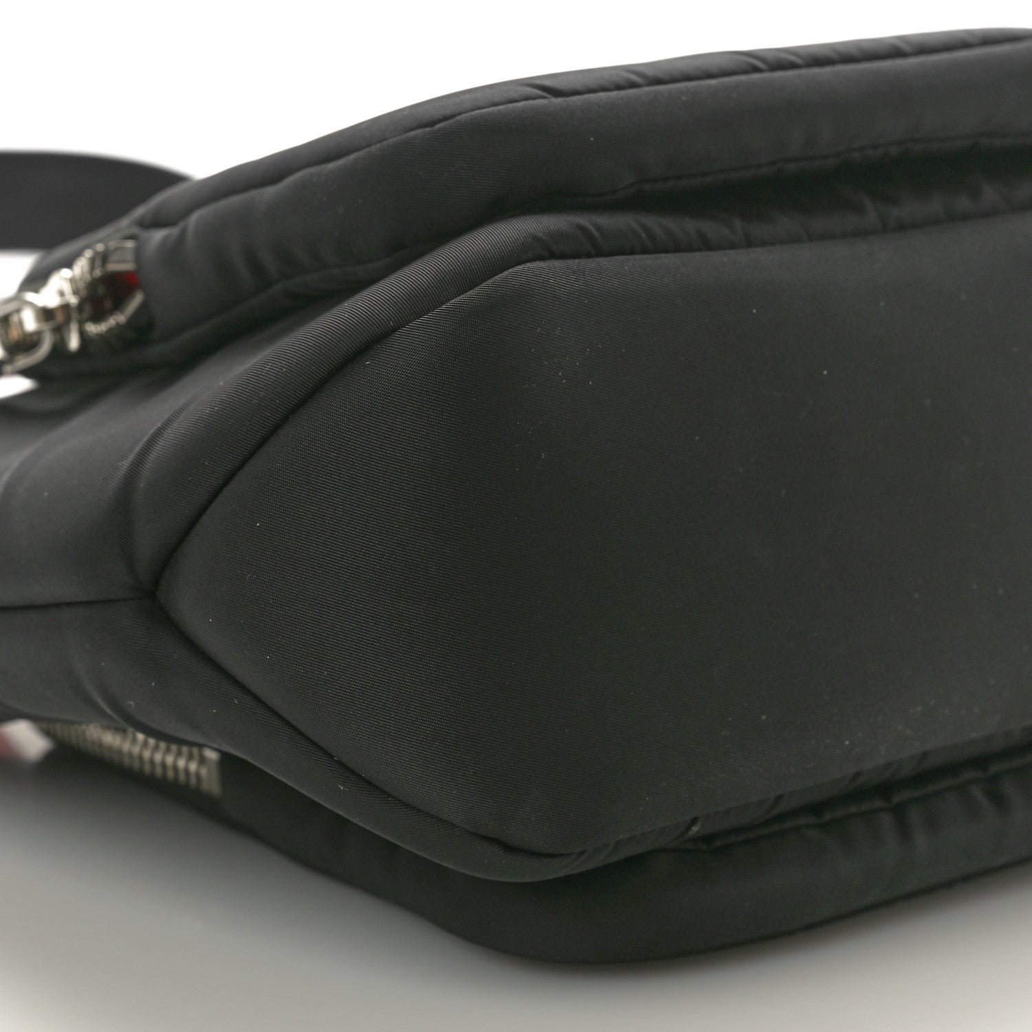 Prada Tessuto Nylon Pocket Small Cargo Tote Black Rosso 9 of 10