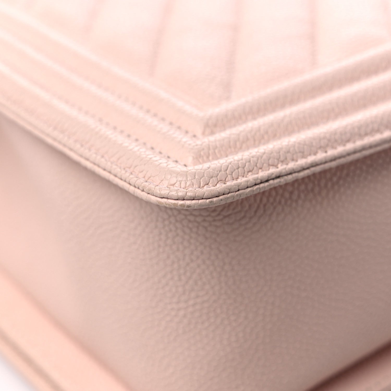 Chanel Caviar Chevron Quilted Medium Boy Flap Nude 10 of 12