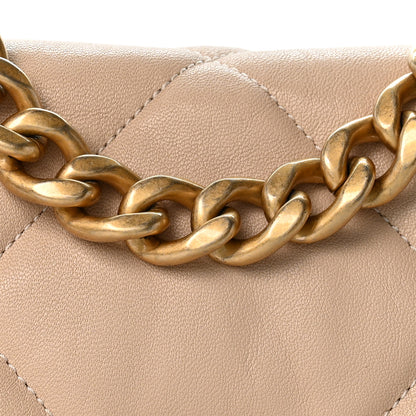 Chanel Goatskin Quilted Medium Chanel 19 Flap Light Beige 7 of 12