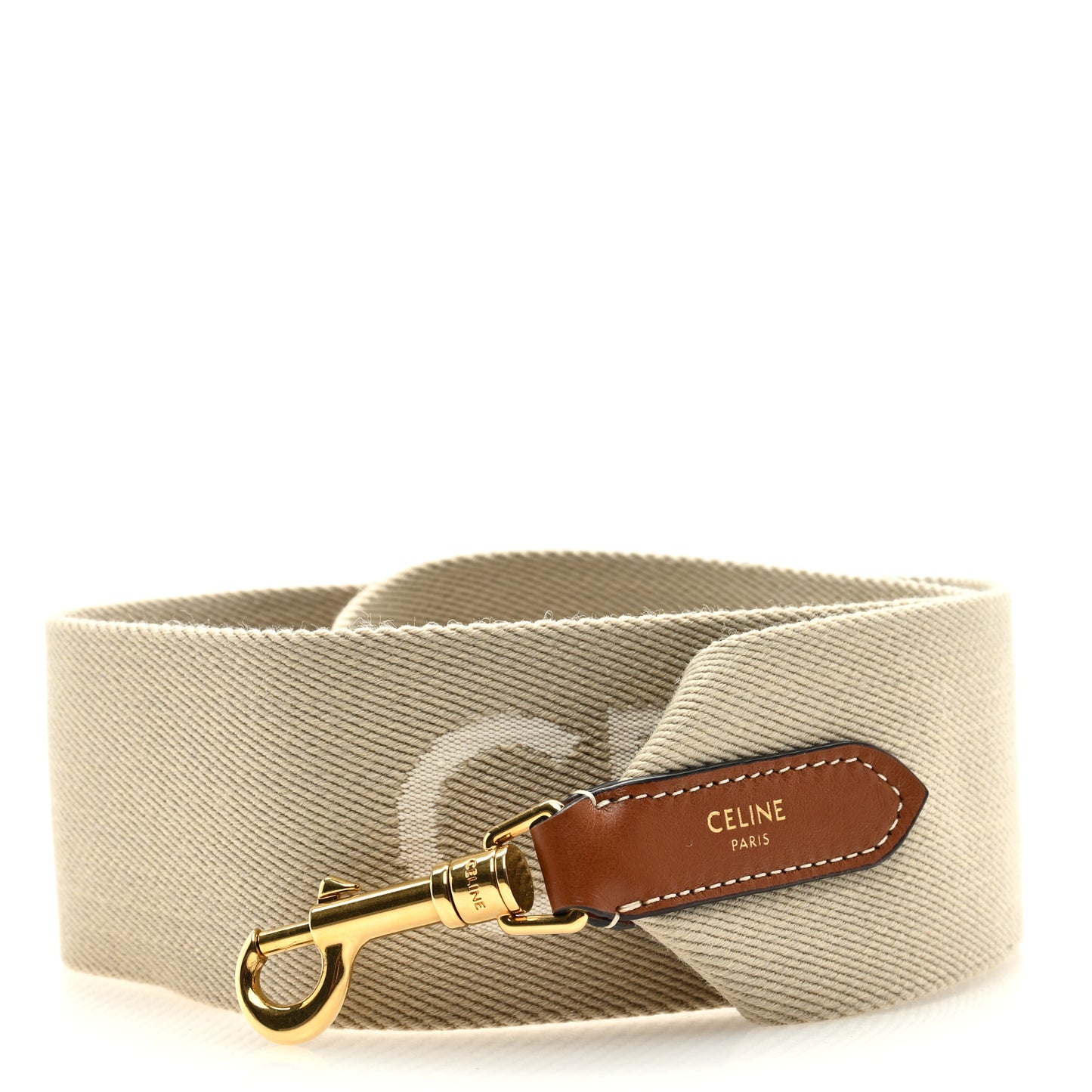 Jacquard Wool Logo Short Strap Beige White