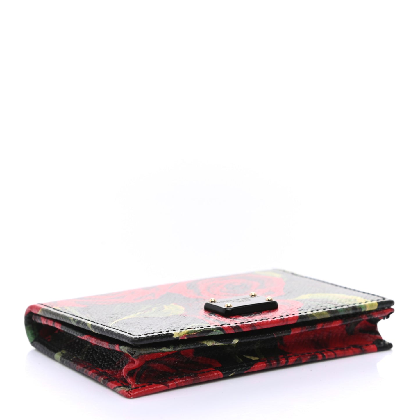 Dauphine Rose Print Flap Card Holder Multicolor