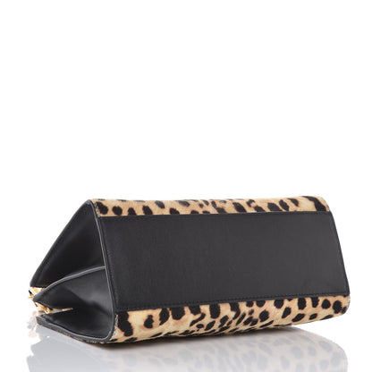 Gucci Calf Hair Bamboo Web Leopard Print Mini Nymphaea Top Handle Bag 4 of 11