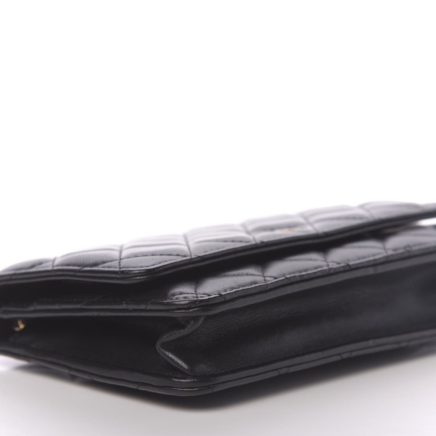 Chanel Lambskin Quilted Wallet On Chain WOC Black 10 of 13
