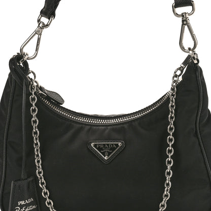 Prada Nylon Re-Edition 2005 Shoulder Bag Black 7 of 10