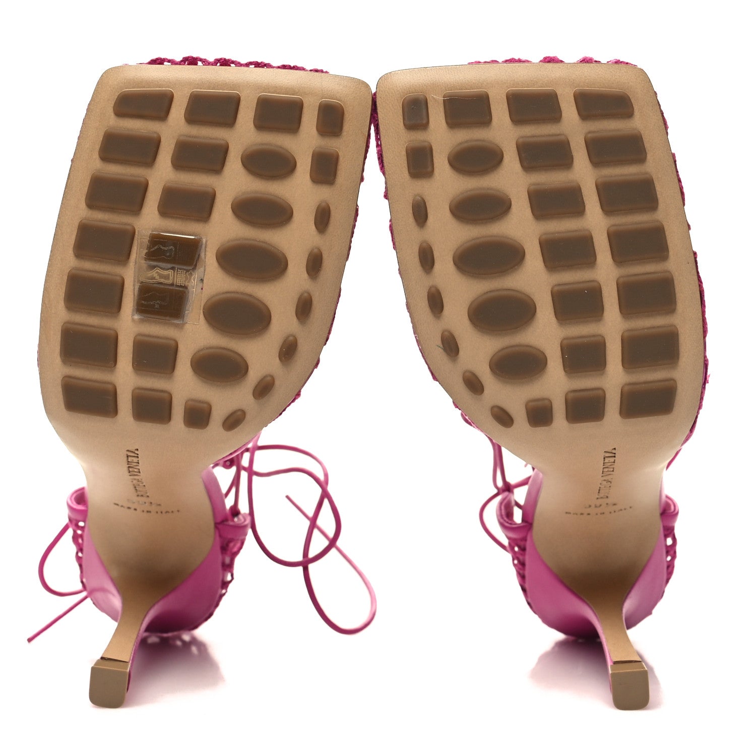 Bottega Veneta Mesh Nappa Stretch Ankle Tie 90mm Sandals 39.5 Hollyhock 5 of 7