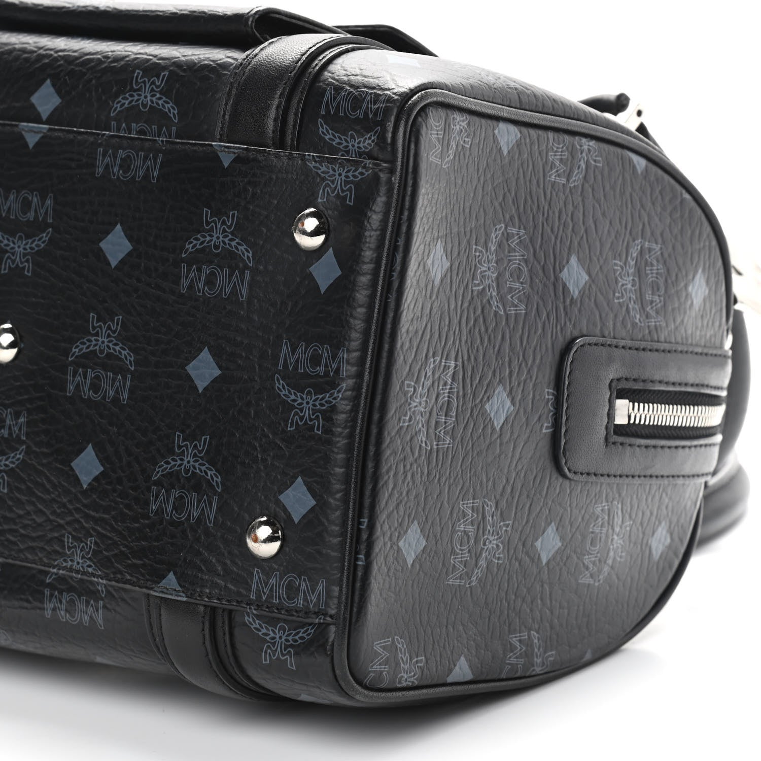 MCM Visetos Small Boston Bag Black 11 of 12