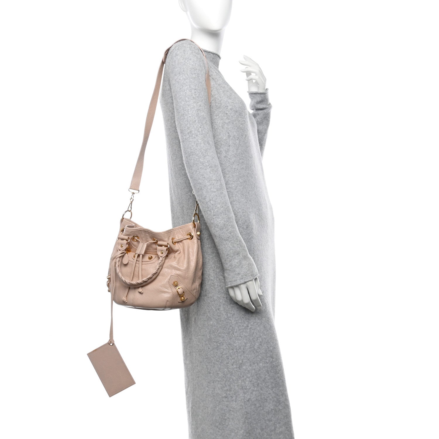 Balenciaga Agneau Giant 12 Gold Hardware Mini Pompon Rose Aubepine Rose Light 2 of 13