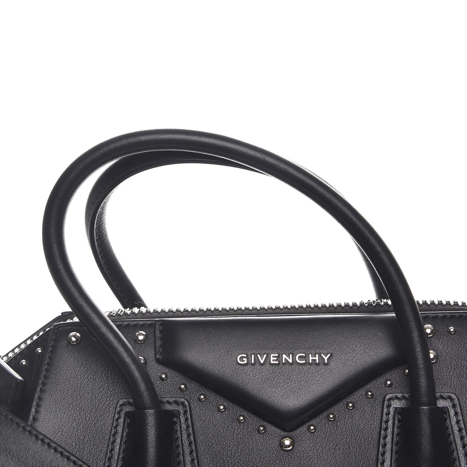 Givenchy Smooth Calfskin Small Studded Antigona Black 9 of 9