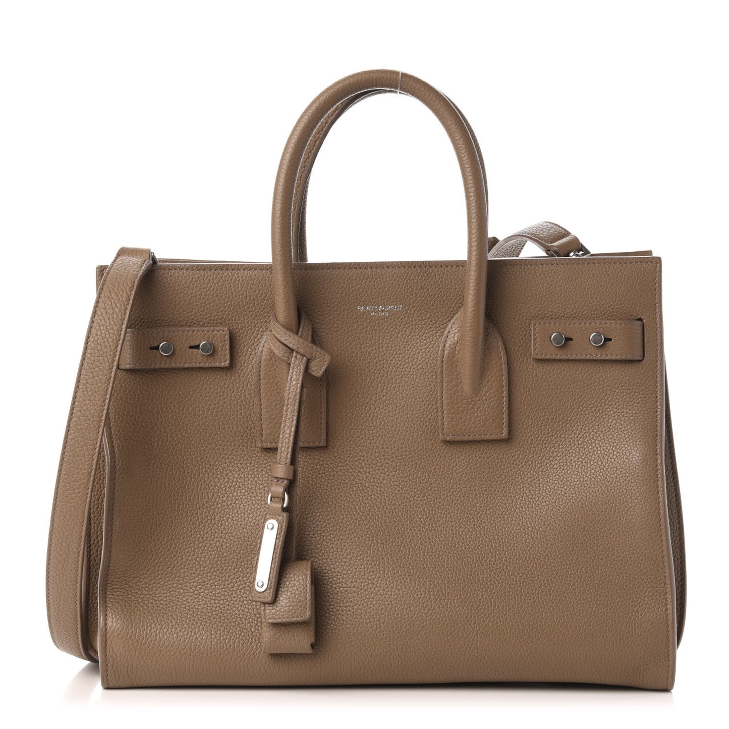 Grained Calfskin Small Supple Sac De Jour Taupe