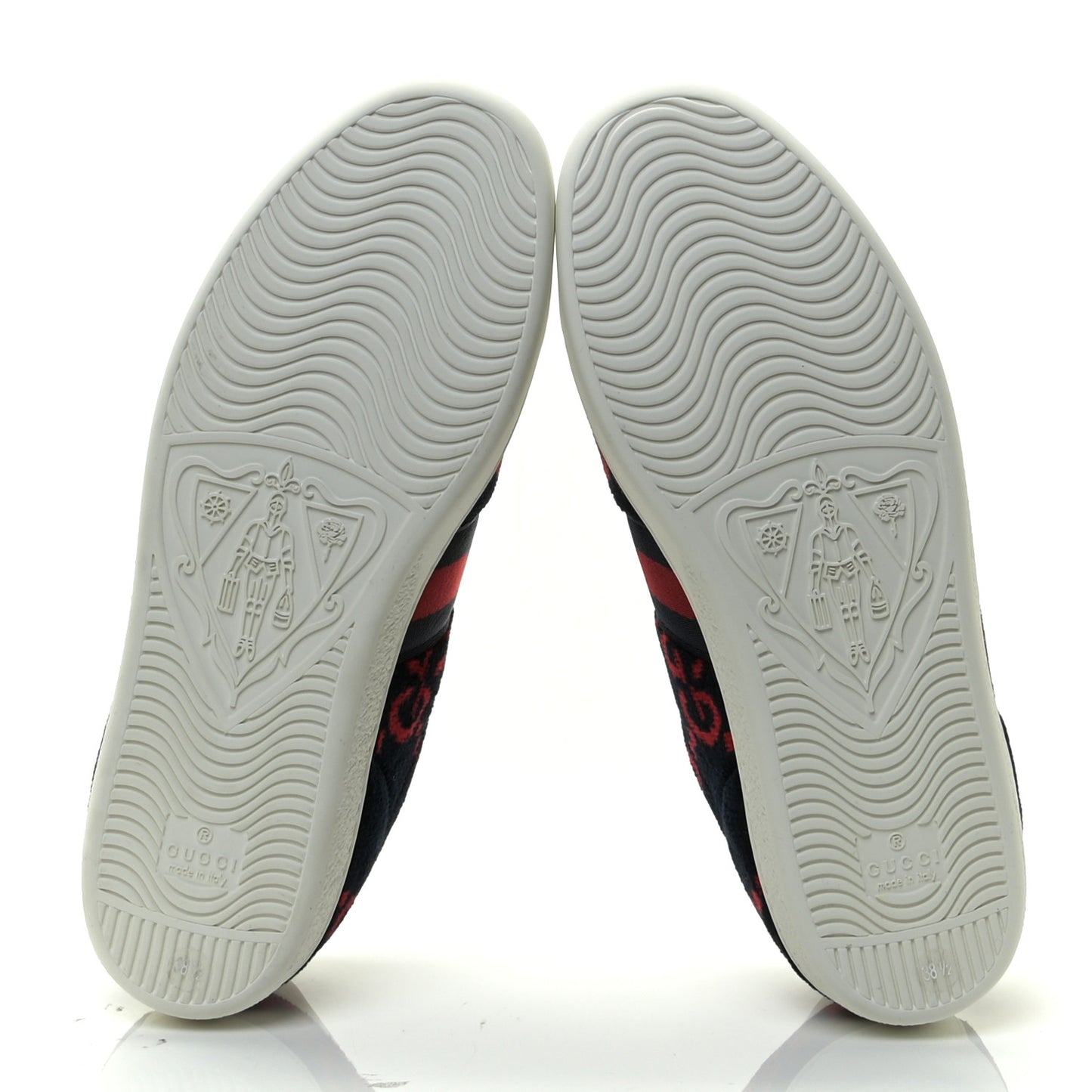 Terry Cloth GG Monogram Womens Ace Sneakers 38.5 Blue Red