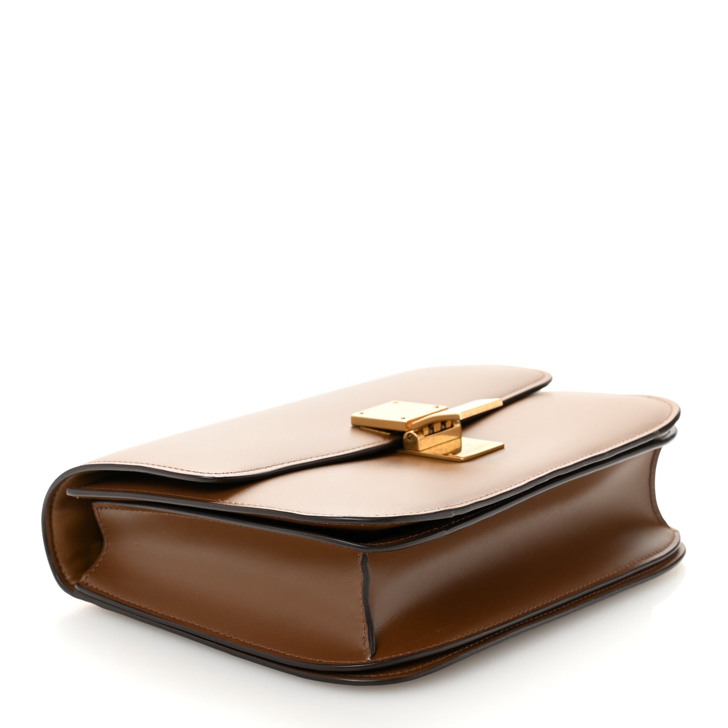 Box Calfskin Medium Classic Box Flap Bag Camel