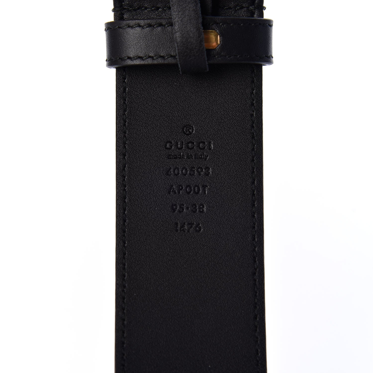 Gucci Calfskin Double G 40mm Belt 95 38 Black 3 of 3