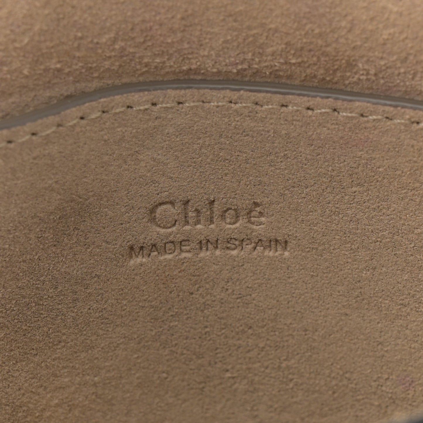 Suede Calfskin Small Faye Shoulder Bag Motty Grey
