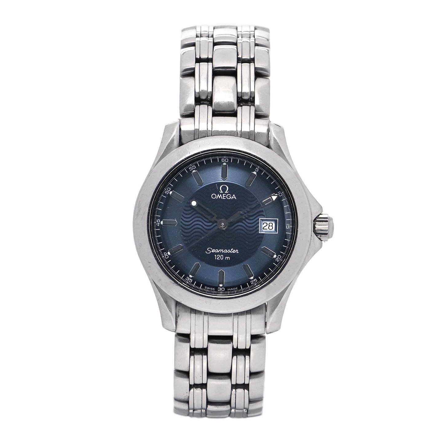 Stainless Steel 36mm Seamaster 120M Quartz Watch Blue 2511.81
