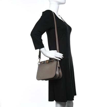 Fendi Vitello King Luxor Fendi Touch Shoulder Bag Tartufo 2 of 9