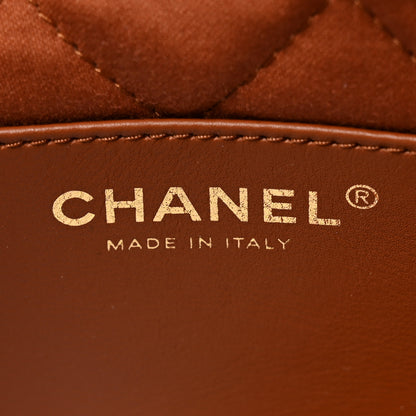 Chanel Shiny Calfskin Quilted Mini Chanel 22 Light Brown 6 of 11