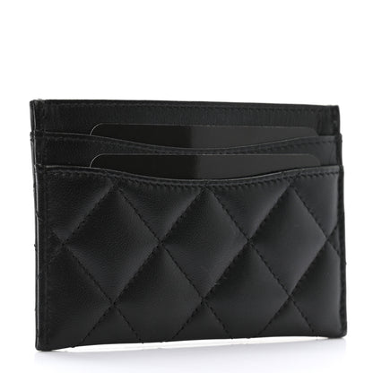 Chanel Lambskin Quilted Card Holder Black 3 of 9