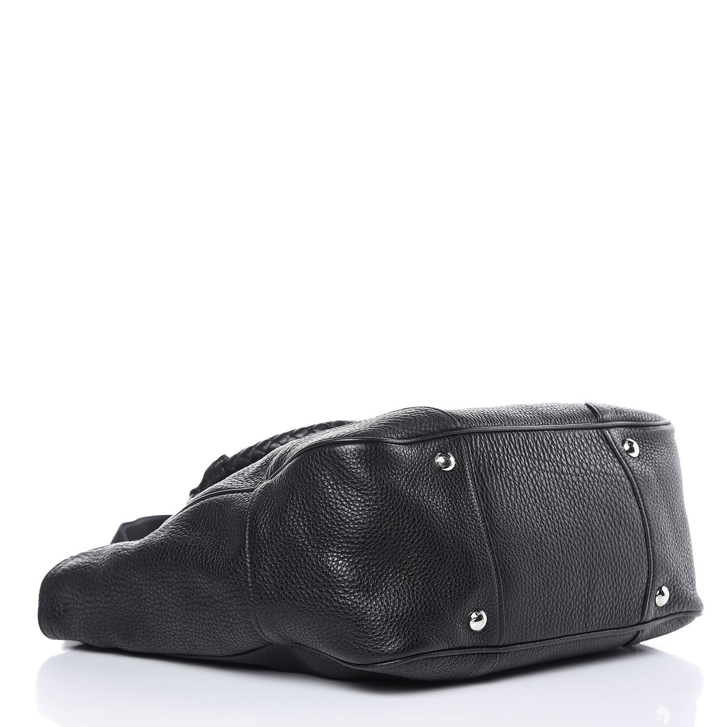 Vitello Daino Braided Hobo Nero Black