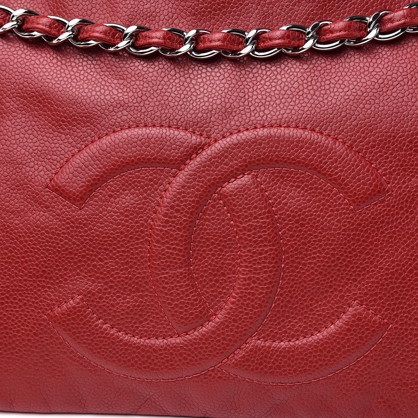 Caviar Timeless CC Accordion Flap Red