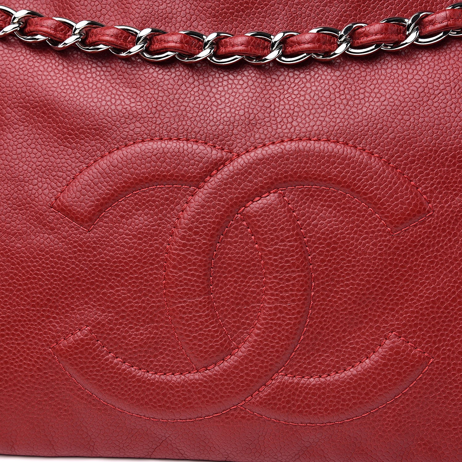Chanel Caviar Timeless CC Accordion Flap Red 11 of 12