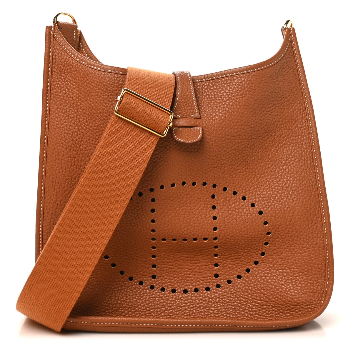 Hermes Taurillon Clemence Evelyne III PM Gold 1 of 10