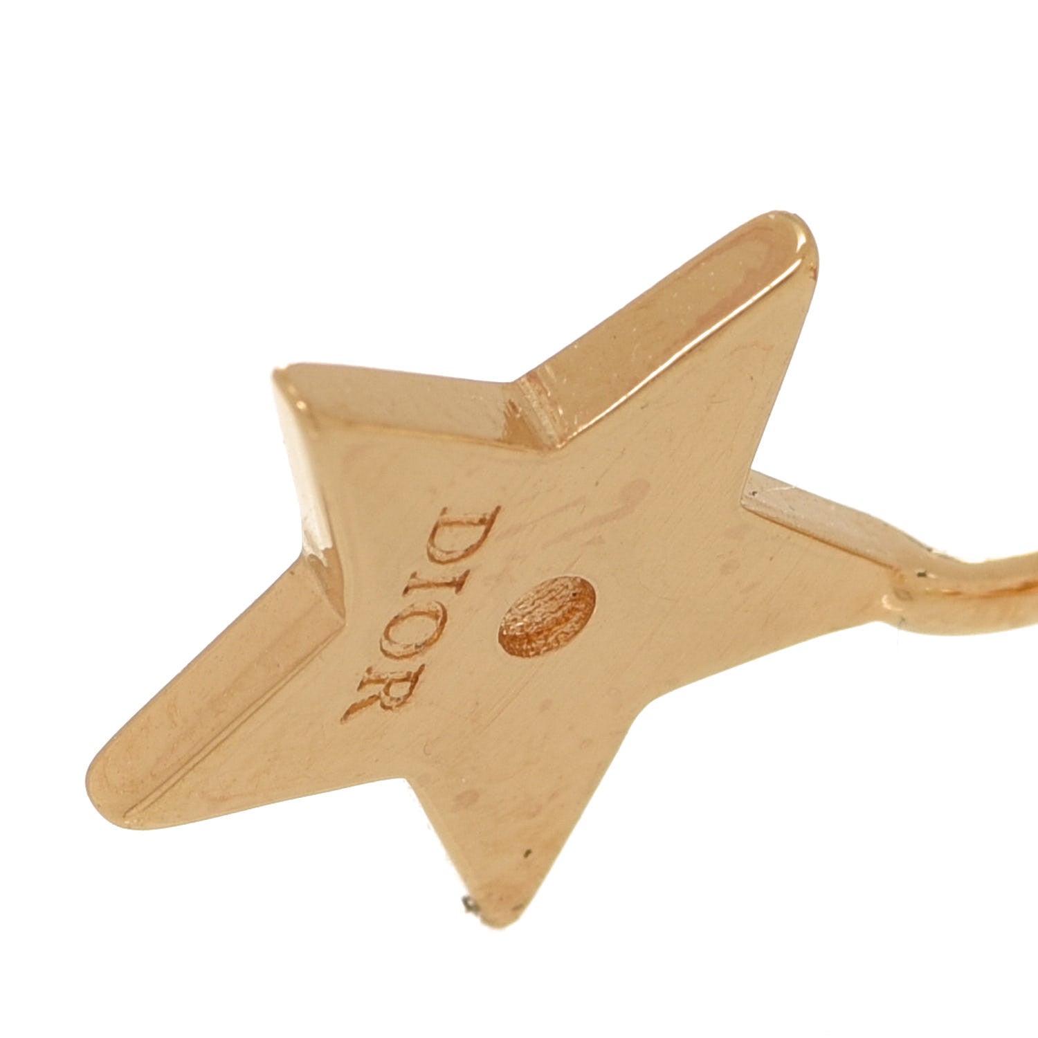 Christian Dior Pearl Strass My ABCDior Tribale Star Earring Aged Gold 4 of 5