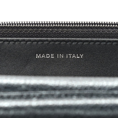 Chanel Metallic Caviar Quilted Wallet On Chain WOC Charcoal 7 of 11