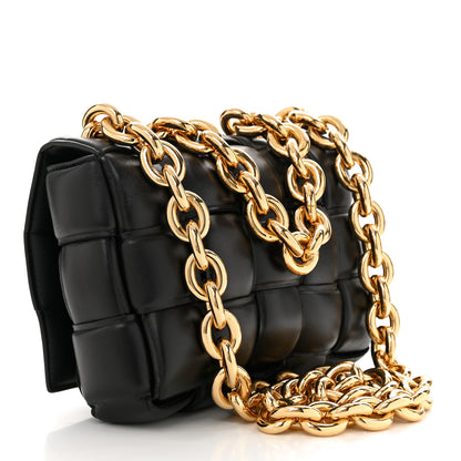 Bottega Veneta Lambskin Maxi Intreccio Padded Chain Cassette Crossbody Bag Black 3 of 10