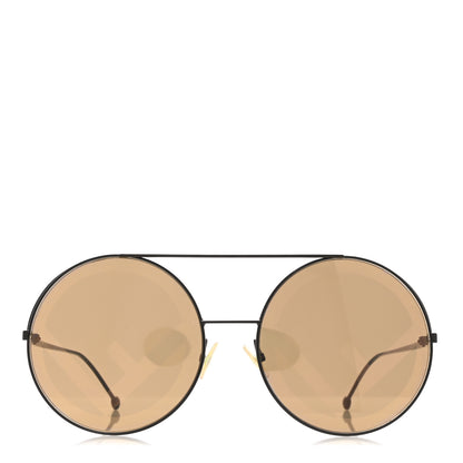 Fendi Metal F is Fendi Printed Run Away Round Frame Sunglasses FF 0285/S Brown 2 of 7