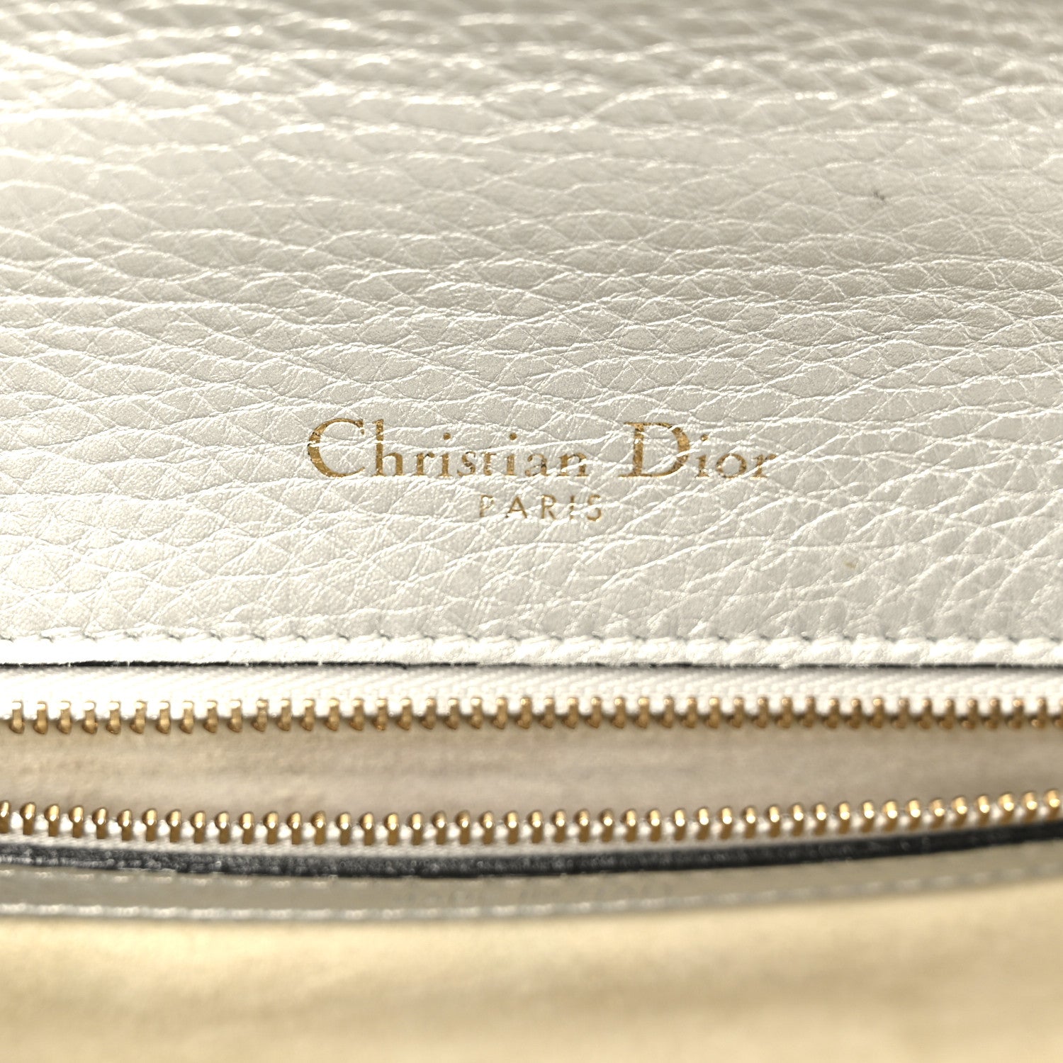 Christian Dior Metallic Grained Calfskin Medium Diorama Flap Bag Silver 6 of 10