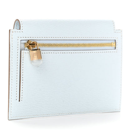 Hermes Chevre Mysore Kelly Pocket Compact Wallet Bleu Brume 3 of 8