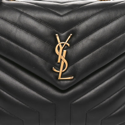Saint Laurent Calfskin Y Quilted Monogram Medium Loulou Chain Satchel Black 8 of 10