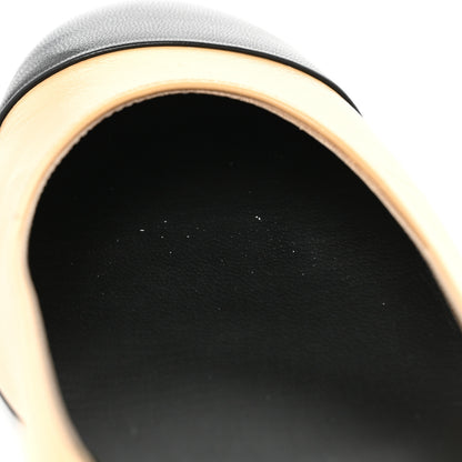 Chanel Lambskin Pearl Cap Toe CC Flats 36 Beige Black 12 of 12