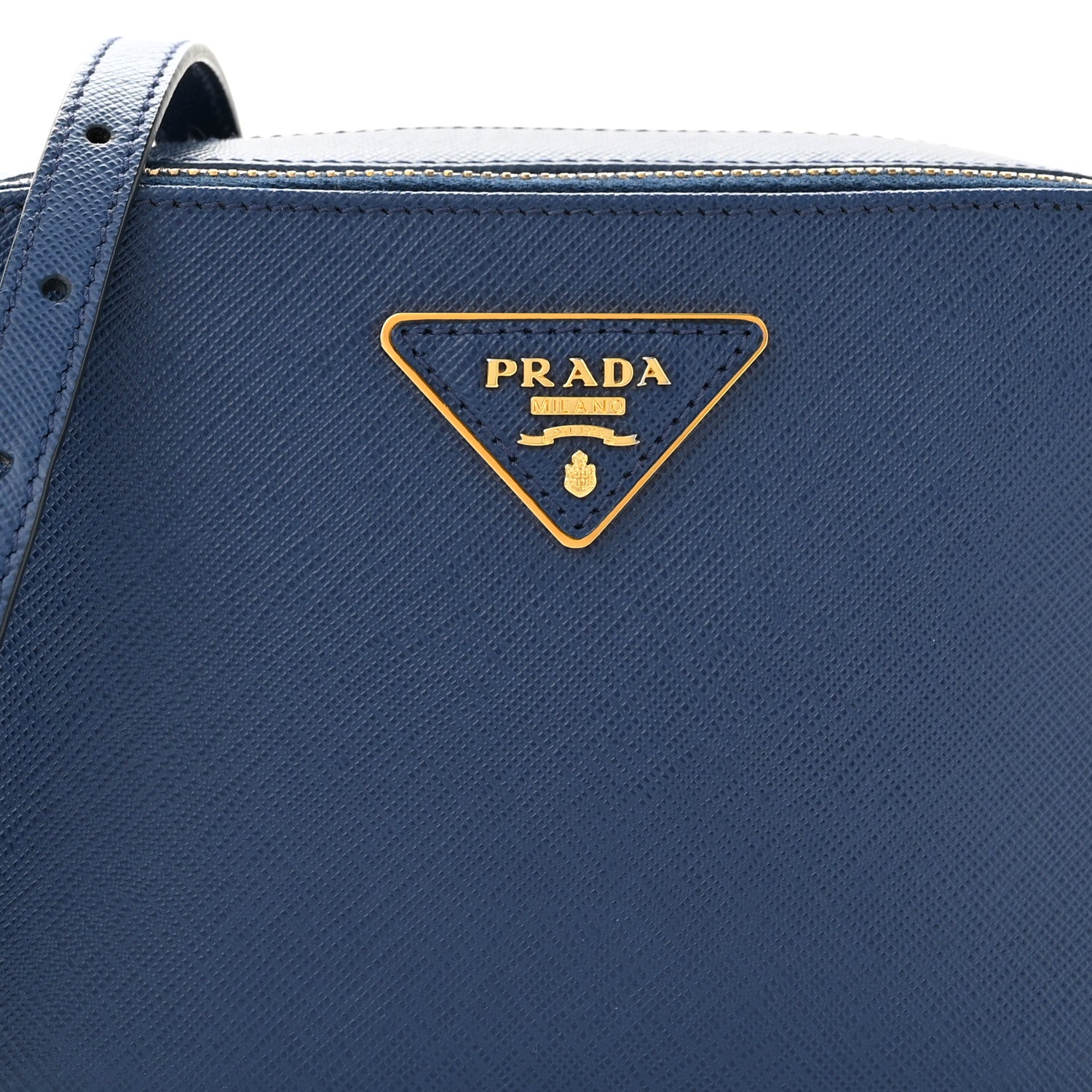 Prada Saffiano Camera Crossbody Bag Bleuette 7 of 9