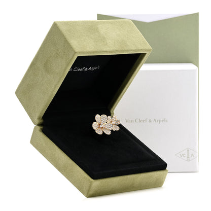 Van Cleef & Arpels 18K Yellow Gold Diamond Frivole Between The Finger Pave Ring 52 6 6 of 6