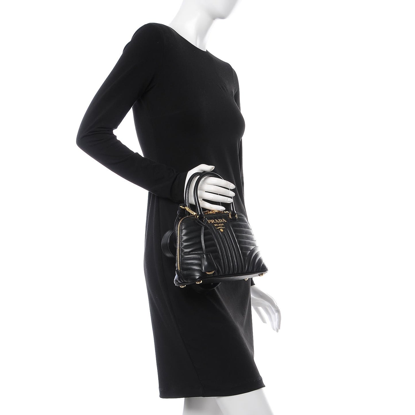 Soft Calfskin Impunture Diagramme Promenade Tote Black