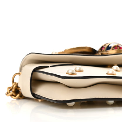 Gucci Nappa Pearl Studded Mini Queen Margaret Broadway Shoulder Bag Mystic White 9 of 11