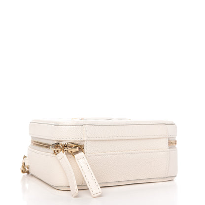 Chanel Caviar Quilted Small CC Filigree Vanity Case White 4 of 10