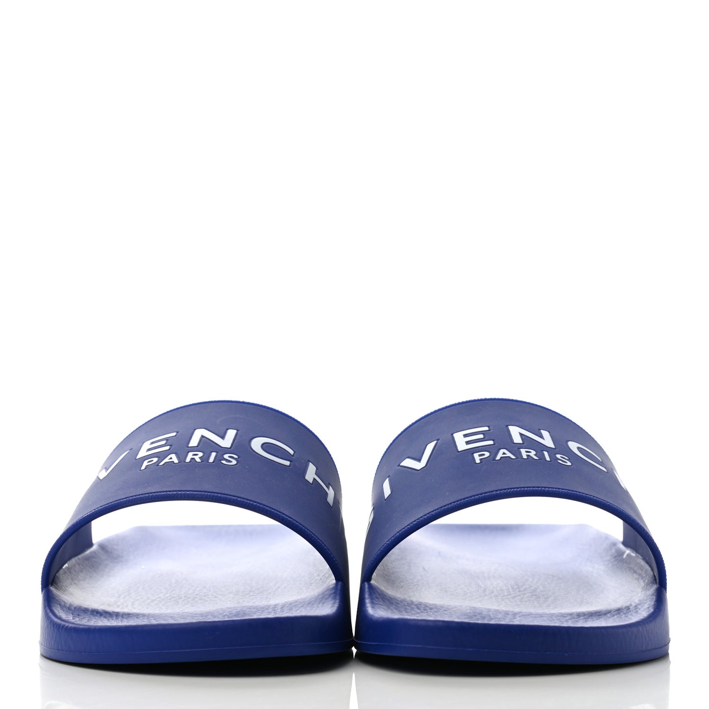 Rubber Logo Womens Pool Slide Sandals 39 Blue Indigo