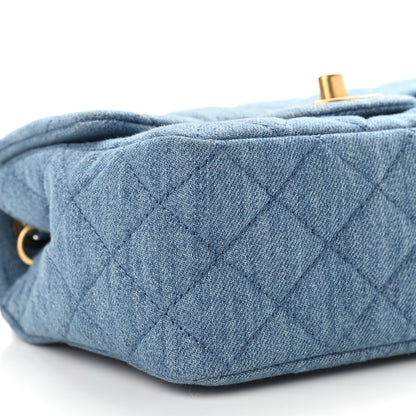 Chanel Denim Quilted Mini Pearl Crush Flap Blue 8 of 9