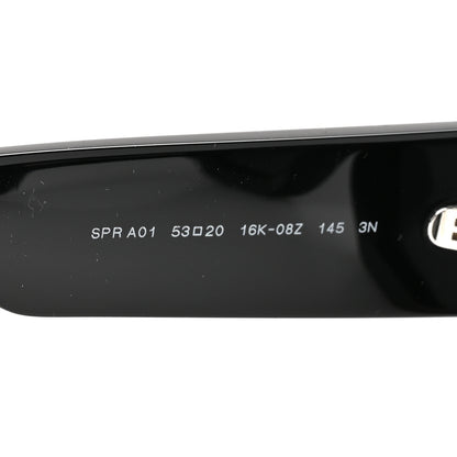 Prada Acetate Pillow Sunglasses SPR A01 Black 5 of 8