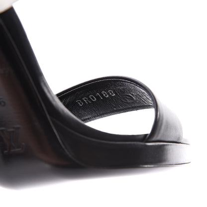 Louis Vuitton Calfskin Monogram Matchmake Cross Sandals 36 Black White 7 of 10