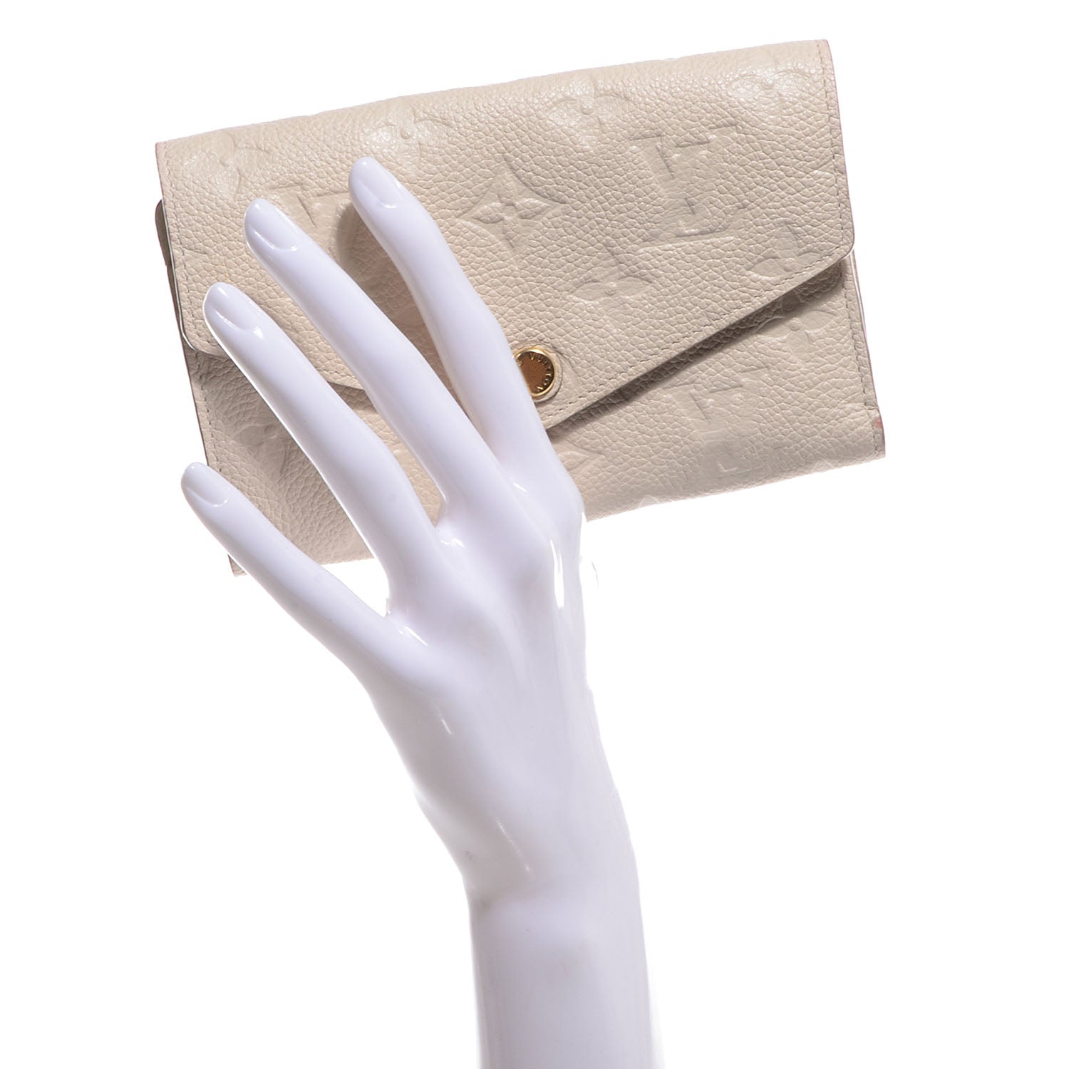 Louis Vuitton Empreinte Compact Curieuse Wallet Neige 2 of 8