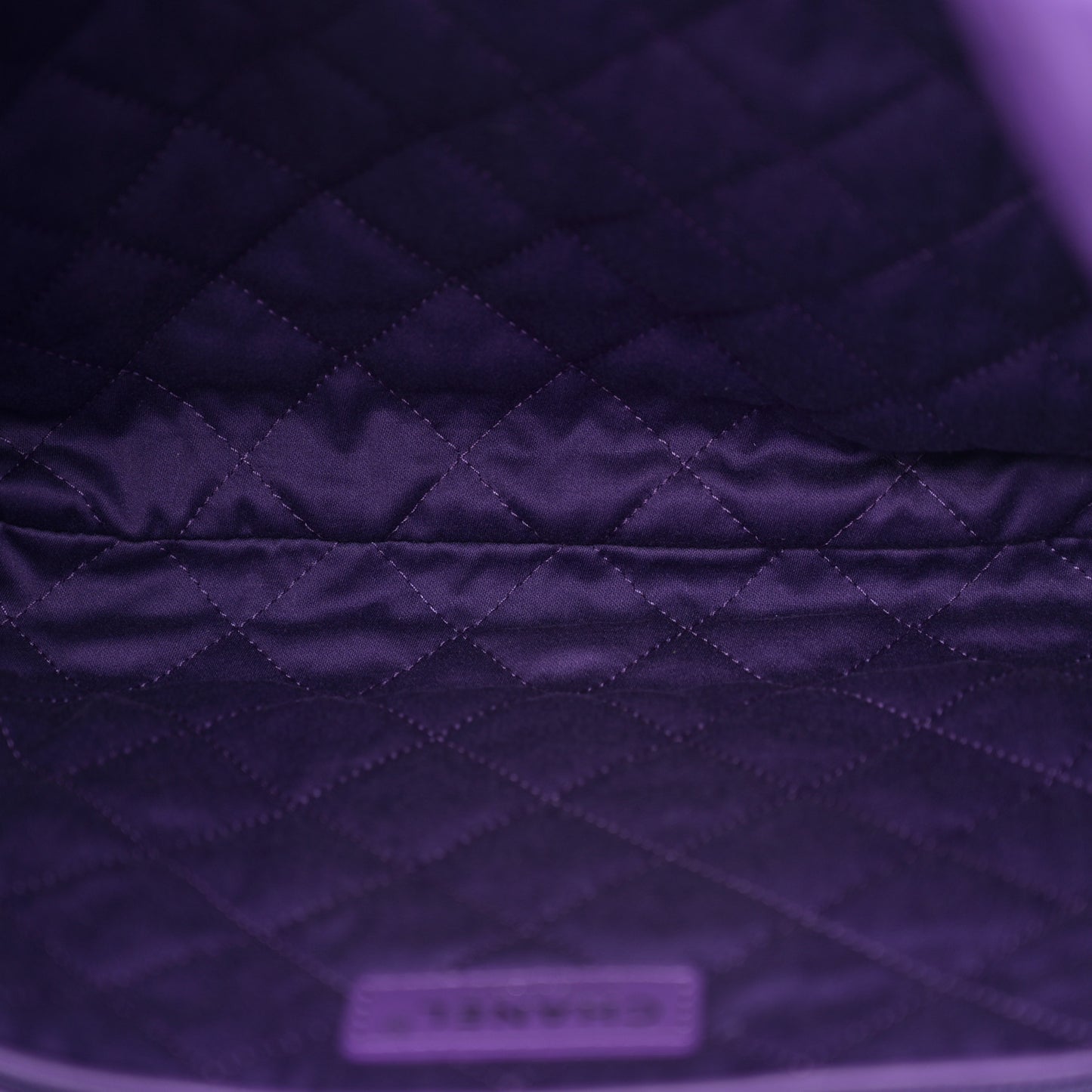 Shiny Calfskin Quilted Rainbow Small Chanel 22 Purple