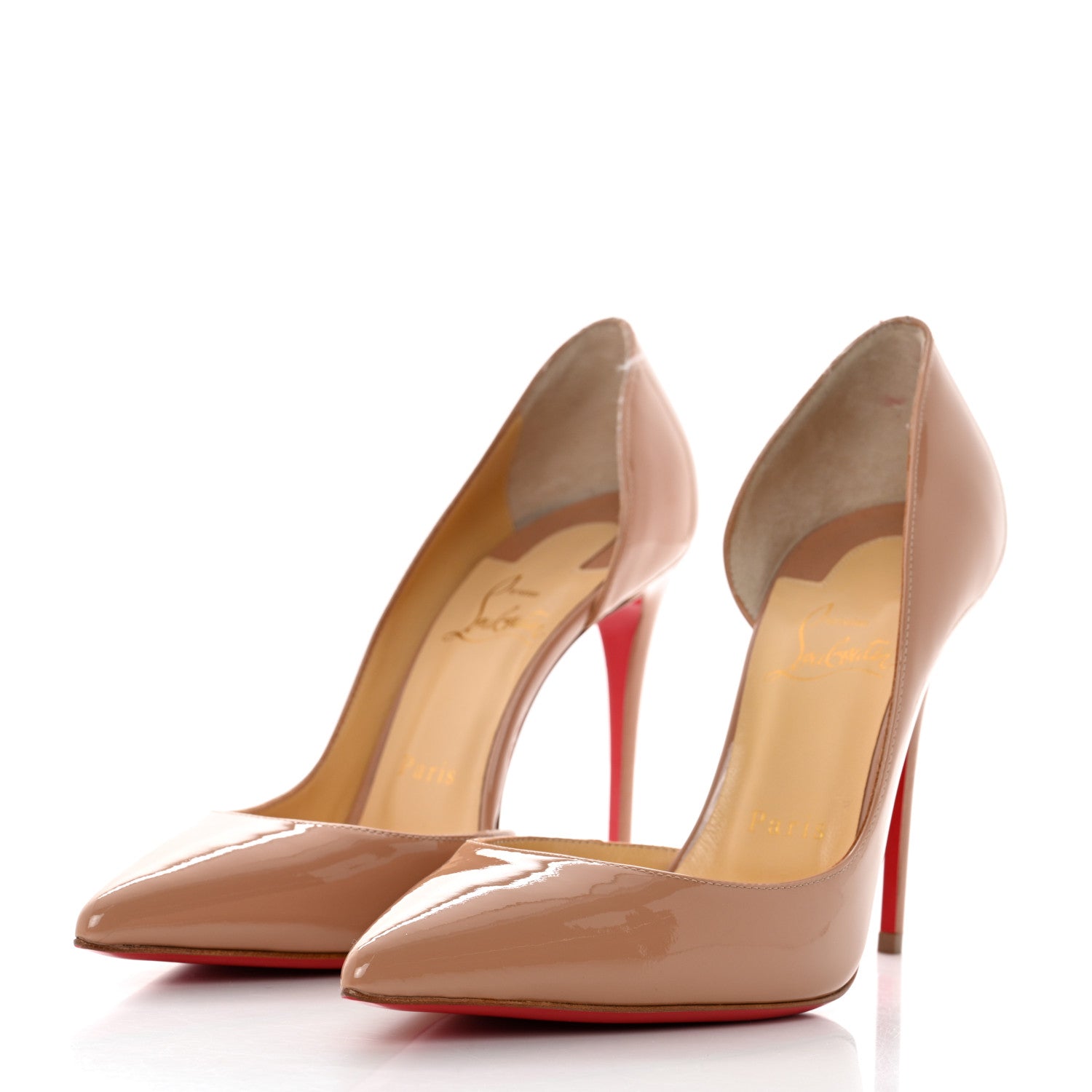 Christian Louboutin Patent Iriza 100 Pumps 38 Nude 3 of 8
